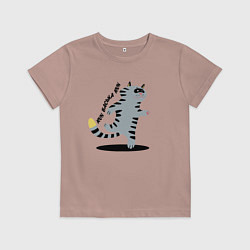 Футболка хлопковая детская Беги, Васька, беги!, цвет: пыльно-розовый