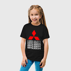 Футболка хлопковая детская MITSUBISHI МИЦУБИСИ МИТСУБИСИ МИЦУБИШИ LOGO STYLE, цвет: черный — фото 2