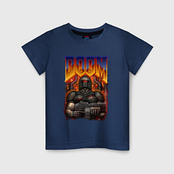 Футболка хлопковая детская DOOM 64, цвет: тёмно-синий
