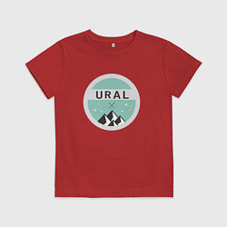 Футболка хлопковая детская УРАЛ 01, цвет: красный