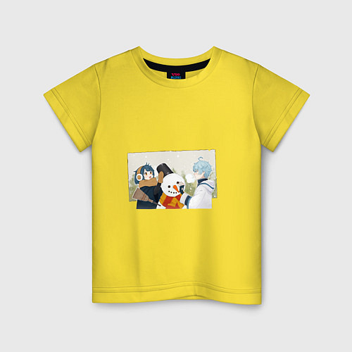 Детская футболка Зимняя радость / Желтый – фото 1