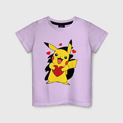 Детская футболка ПИКАЧУ И СЕРДЕЧКО POKENON PIKACHU LOVE