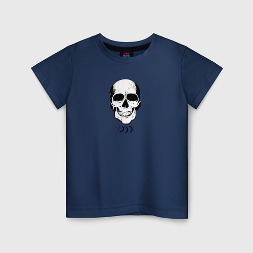 Детская футболка Smiling Skull / Тёмно-синий – фото 1