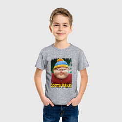 Футболка хлопковая детская Eric Cartman 3D South Park, цвет: меланж — фото 2