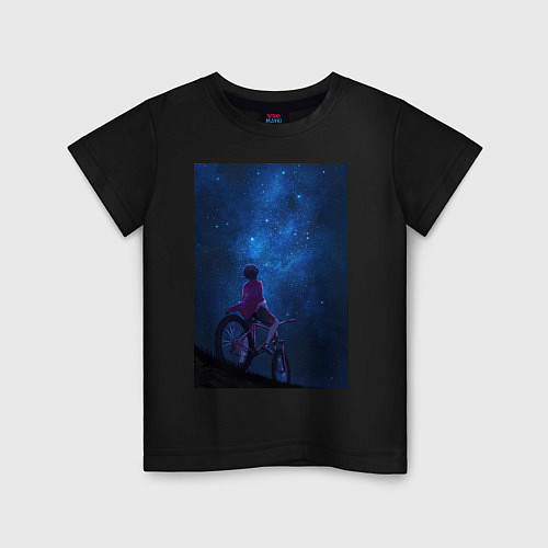 Детская футболка Взгляд на небо / Черный – фото 1