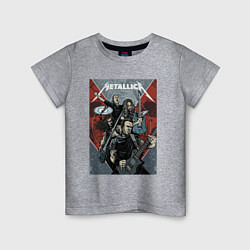 Футболка хлопковая детская Metallica - cool dudes!, цвет: меланж