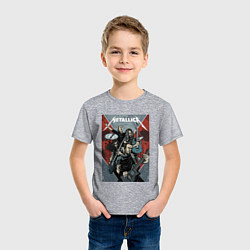 Футболка хлопковая детская Metallica - cool dudes!, цвет: меланж — фото 2