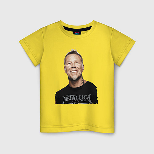 Детская футболка James Alan Hetfield - Metallica / Желтый – фото 1