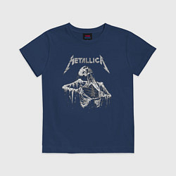 Футболка хлопковая детская Metallica - thrash metal!, цвет: тёмно-синий