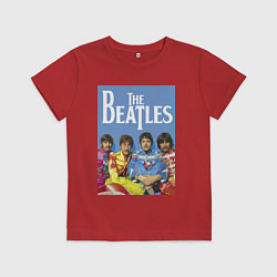 Футболка хлопковая детская The Beatles - world legend!, цвет: красный