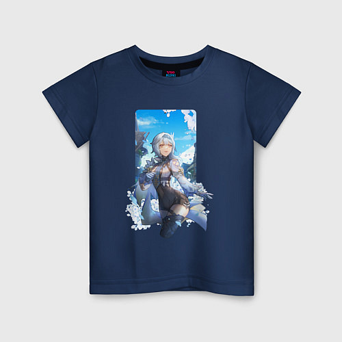 Детская футболка Эола встречает весну / Тёмно-синий – фото 1