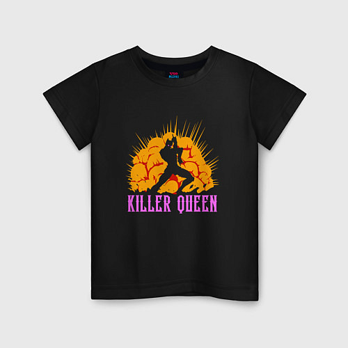 Детская футболка JOJO KILLER QUEEN КОРОЛЕВА УБИЙЦА SMOKE / Черный – фото 1