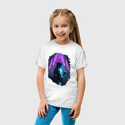 Футболка хлопковая детская ДЖИНКС, ЛИГА ЛЕГЕНД ARCANE JINX, цвет: белый — фото 2