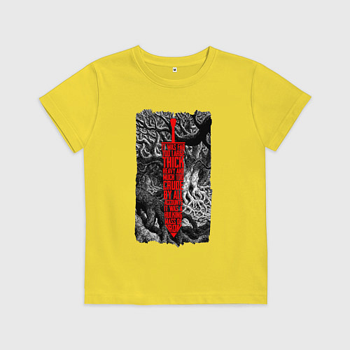Детская футболка BERSERK SWORD БЕРСЕРК МЕЧ / Желтый – фото 1