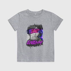 Футболка хлопковая детская Everywere My Enemy, цвет: меланж