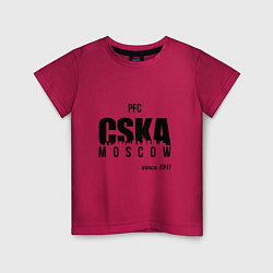 Футболка хлопковая детская CSKA since 1911, цвет: маджента