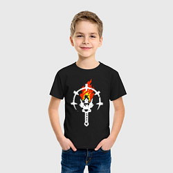 Футболка хлопковая детская DARKEST DUNGEON LOGO, цвет: черный — фото 2