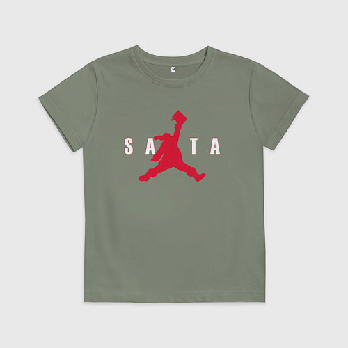 Детская футболка AIR SANTA - ЭЙР САНТА / Авокадо – фото 1