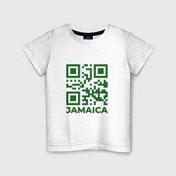 Футболка хлопковая детская QR Jamaica, цвет: белый