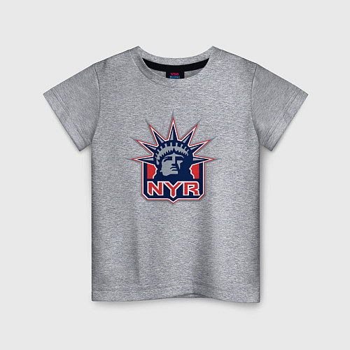 Детская футболка Нью Йорк Рейнджерс New York Rangers / Меланж – фото 1