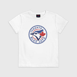 Футболка хлопковая детская Toronto Blue Jays, цвет: белый
