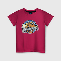 Футболка хлопковая детская Midland Rockhounds - baseball team, цвет: маджента