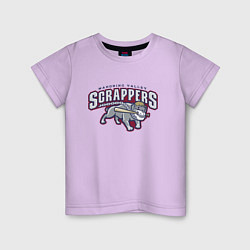 Футболка хлопковая детская Mahoning Valley Scrappers, цвет: лаванда