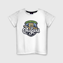 Футболка хлопковая детская Kane County Cougars - baseball team, цвет: белый