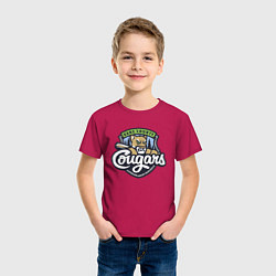 Футболка хлопковая детская Kane County Cougars - baseball team, цвет: маджента — фото 2