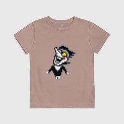 Футболка хлопковая детская Spamton Deltarune Спамтон Дельтарун, цвет: пыльно-розовый