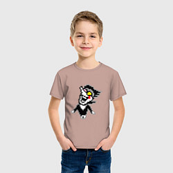 Футболка хлопковая детская Spamton Deltarune Спамтон Дельтарун, цвет: пыльно-розовый — фото 2