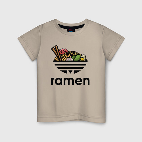 Детская футболка Лапша Рамен Ramen / Миндальный – фото 1