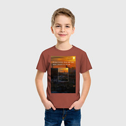 Футболка хлопковая детская Питерский закат, цвет: кирпичный — фото 2