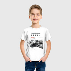 Футболка хлопковая детская Audi salon concept, цвет: белый — фото 2