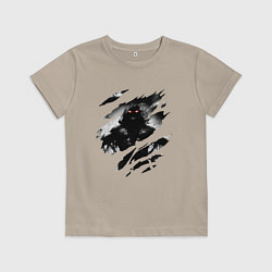 Футболка хлопковая детская THE GUY DISTURBED РОК, цвет: миндальный