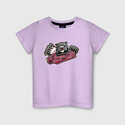 Футболка хлопковая детская Sacramento River Cats - baseball team, цвет: лаванда