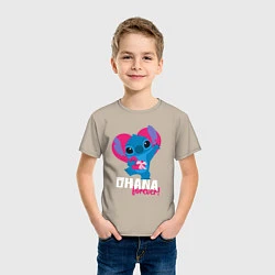 Футболка хлопковая детская Ohana forever, цвет: миндальный — фото 2