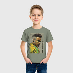 Футболка хлопковая детская Neymar Junior - Brazil national team, цвет: авокадо — фото 2