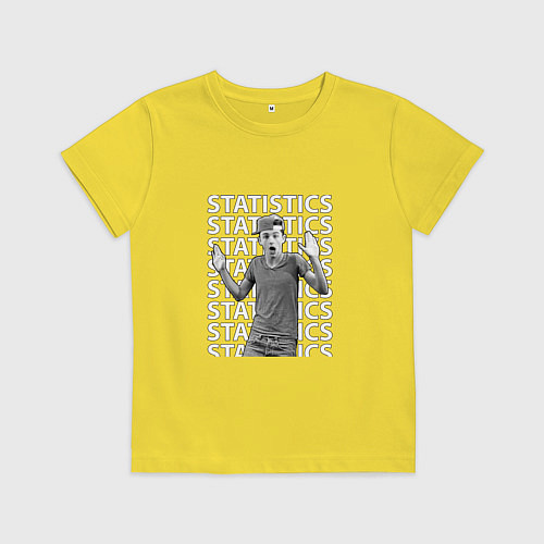 Детская футболка Lil Timmy Tim Statistics / Желтый – фото 1