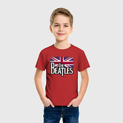 Футболка хлопковая детская The Beatles Great Britain Битлз, цвет: красный — фото 2