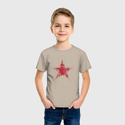Футболка хлопковая детская Красная звезда полутон, цвет: миндальный — фото 2