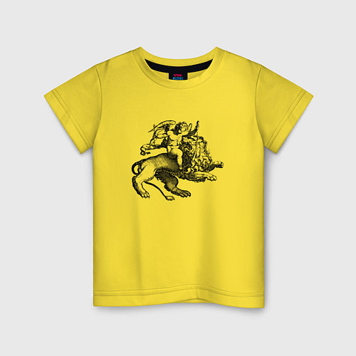 Детская футболка Angel & Lion / Желтый – фото 1