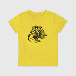 Футболка хлопковая детская Angel & Lion, цвет: желтый