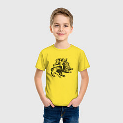 Футболка хлопковая детская Angel & Lion, цвет: желтый — фото 2