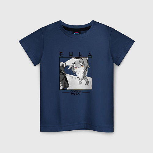 Детская футболка Эола , Genshin Impact / Тёмно-синий – фото 1
