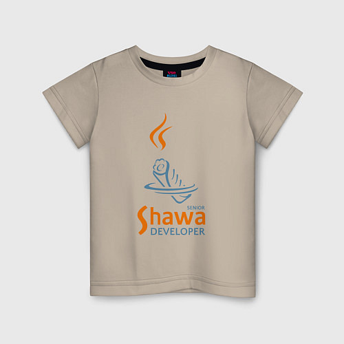 Детская футболка Senior Shawa Developer / Миндальный – фото 1