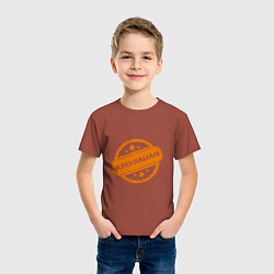 Футболка хлопковая детская Азербайджан Orange, цвет: кирпичный — фото 2
