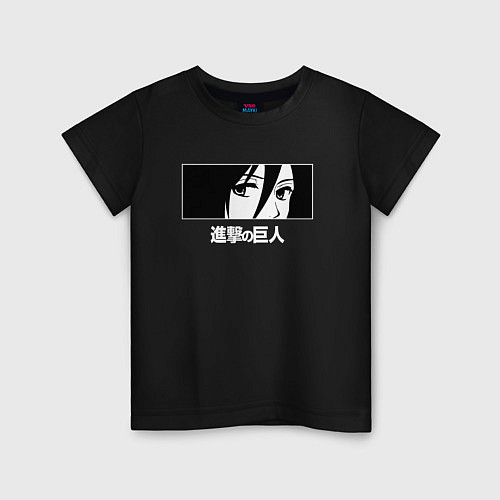 Детская футболка МИКАСА АККЕРМАН MIKASA ACKERMAN / Черный – фото 1