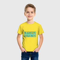 Футболка хлопковая детская Оскемен Казахстан, цвет: желтый — фото 2