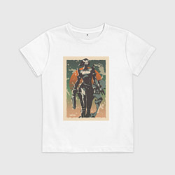 Футболка хлопковая детская Viper Valorant Art, цвет: белый